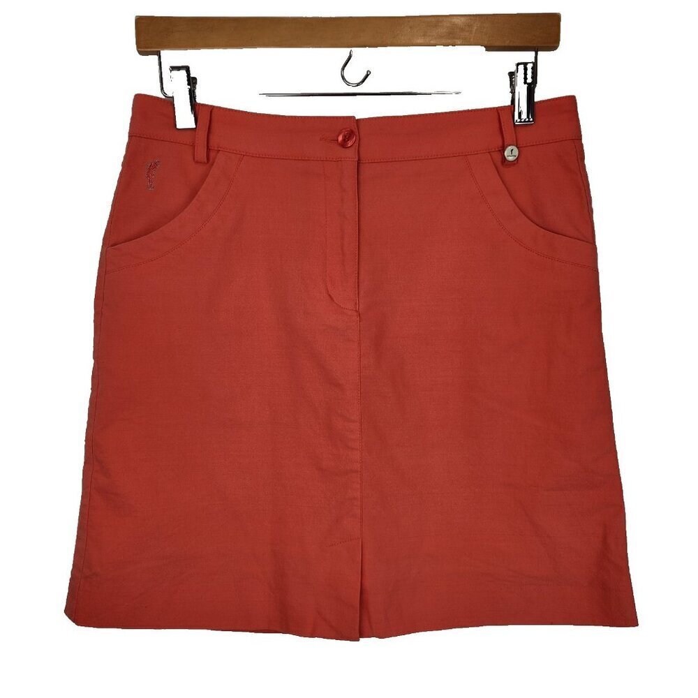 Golfino Golf Skort Womens 6 Coral Stretch Performance Brief Active Outdoor Bold